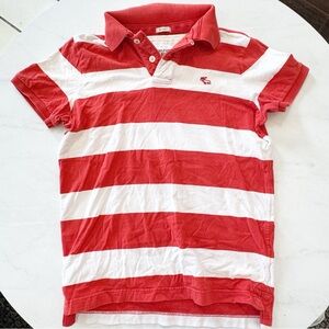 Abercrombie & Fitch Kids Polo in Red and White Stripes